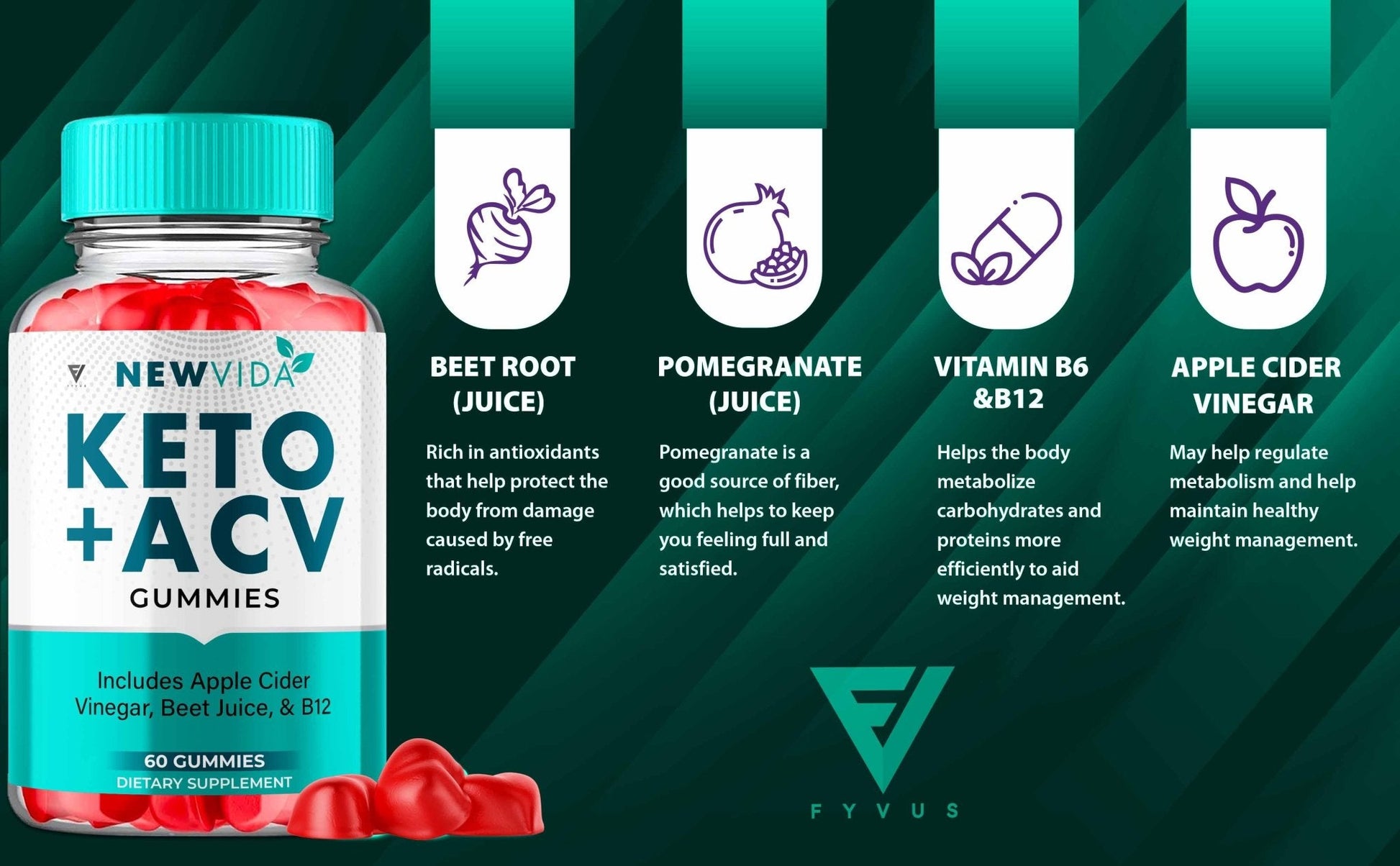 NewVida - Keto ACV Gummies - Vitamin Place - Apple Cider Vinegar Gummies