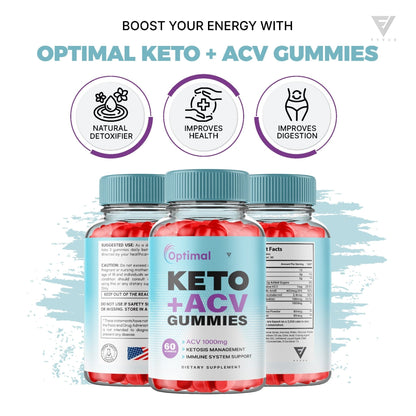 Optimal Keto + ACV Gummies - Vitamin Place - Apple Cider Vinegar Gummies