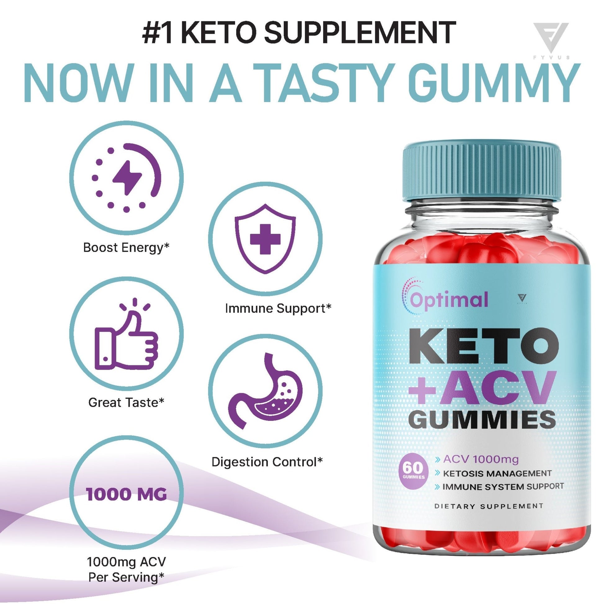Optimal Keto + ACV Gummies - Vitamin Place - Apple Cider Vinegar Gummies
