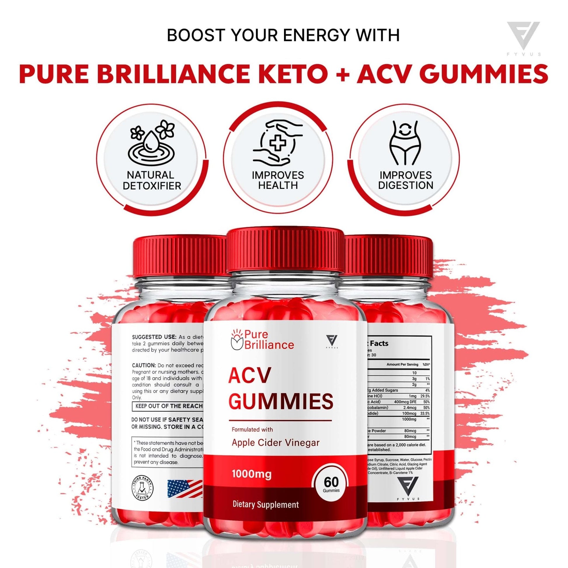Pure Brilliance - Keto ACV Gummies - Vitamin Place - Apple Cider Vinegar Gummies