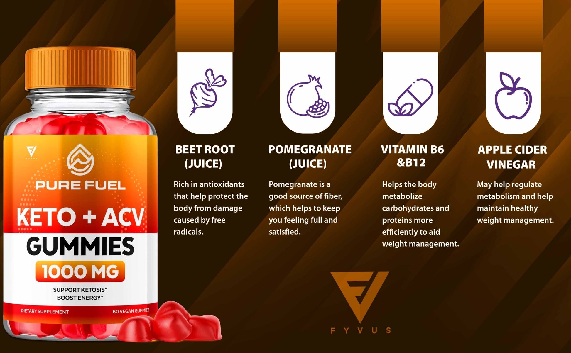 Pure Fuel - Keto ACV Gummies - Vitamin Place