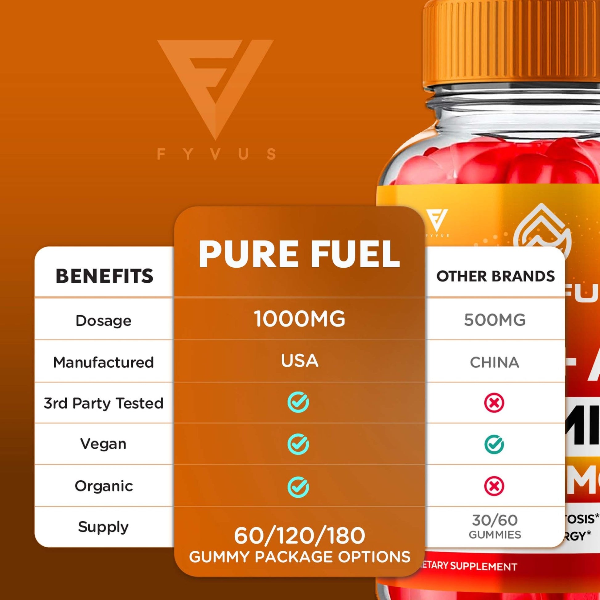 Pure Fuel - Keto ACV Gummies - Vitamin Place