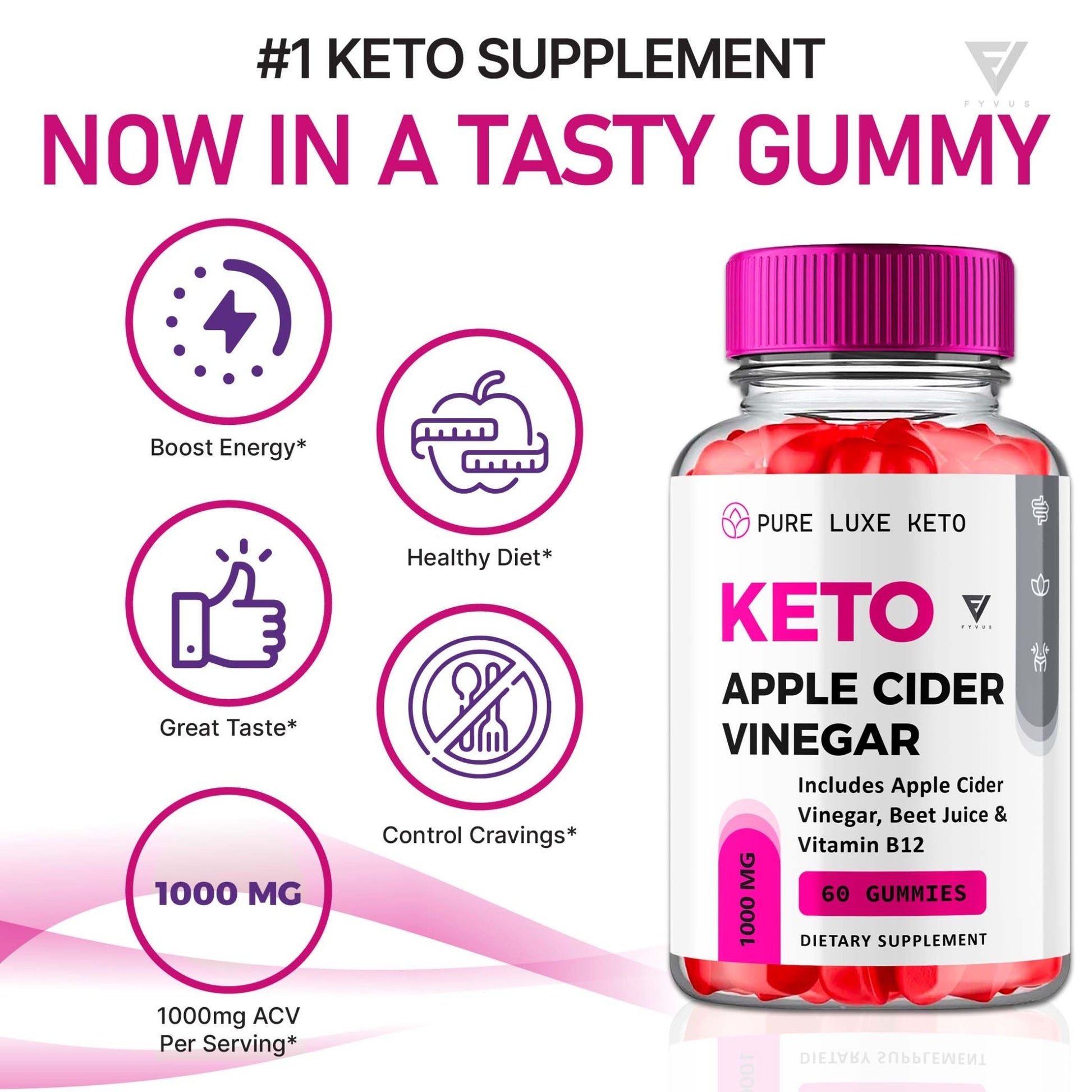 Pure Luxe - Keto ACV Gummies - Vitamin Place