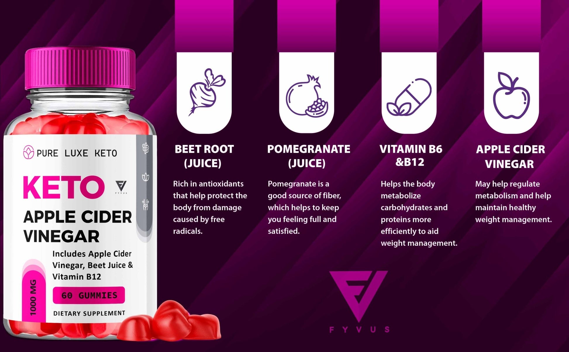 Pure Luxe - Keto ACV Gummies - Vitamin Place