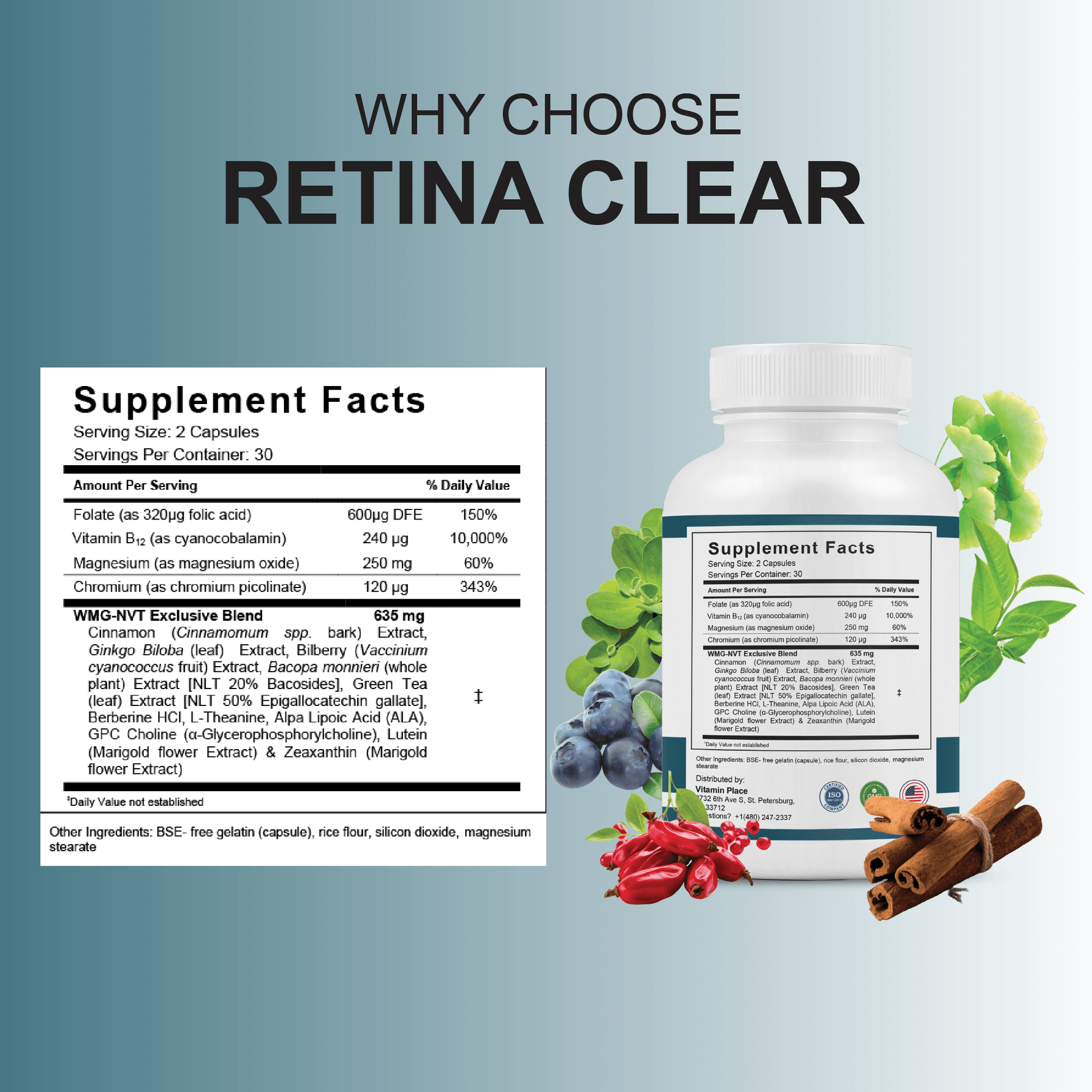 Retina Clear Advanced Eye Health Capsules - Vitamin Place - Brain & Cognitive