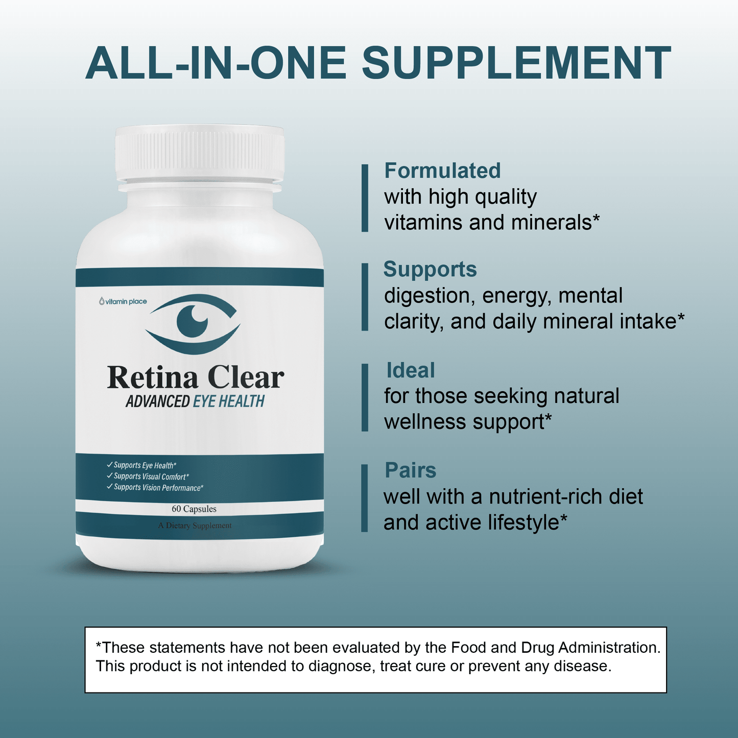Retina Clear Advanced Eye Health Capsules - Vitamin Place - Brain & Cognitive