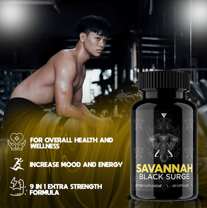 Savannah Black Surge Capsules - Vitamin Place - Sports Nutrition