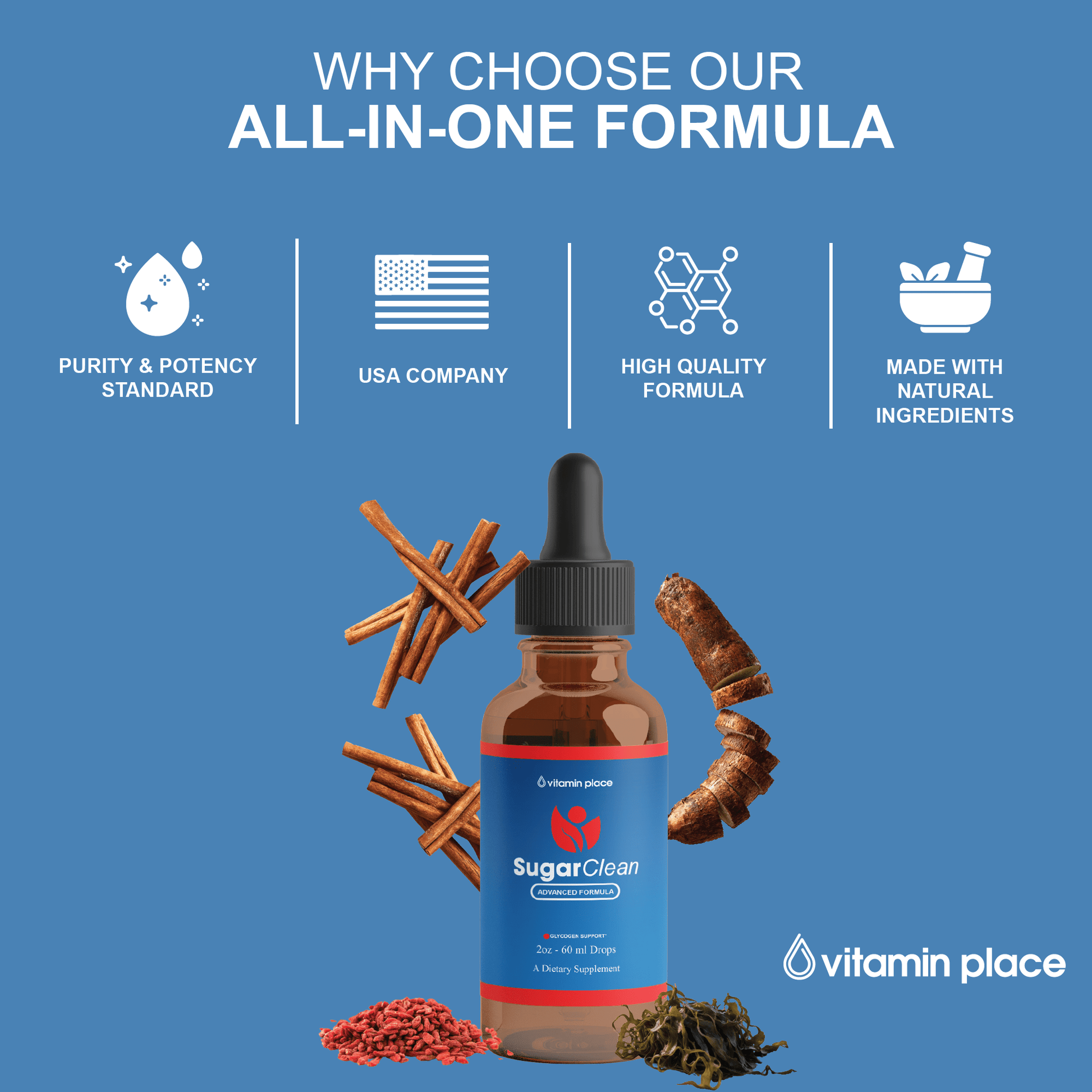 Sugar Clean Drops - Vitamin Place - Energy & Circulation
