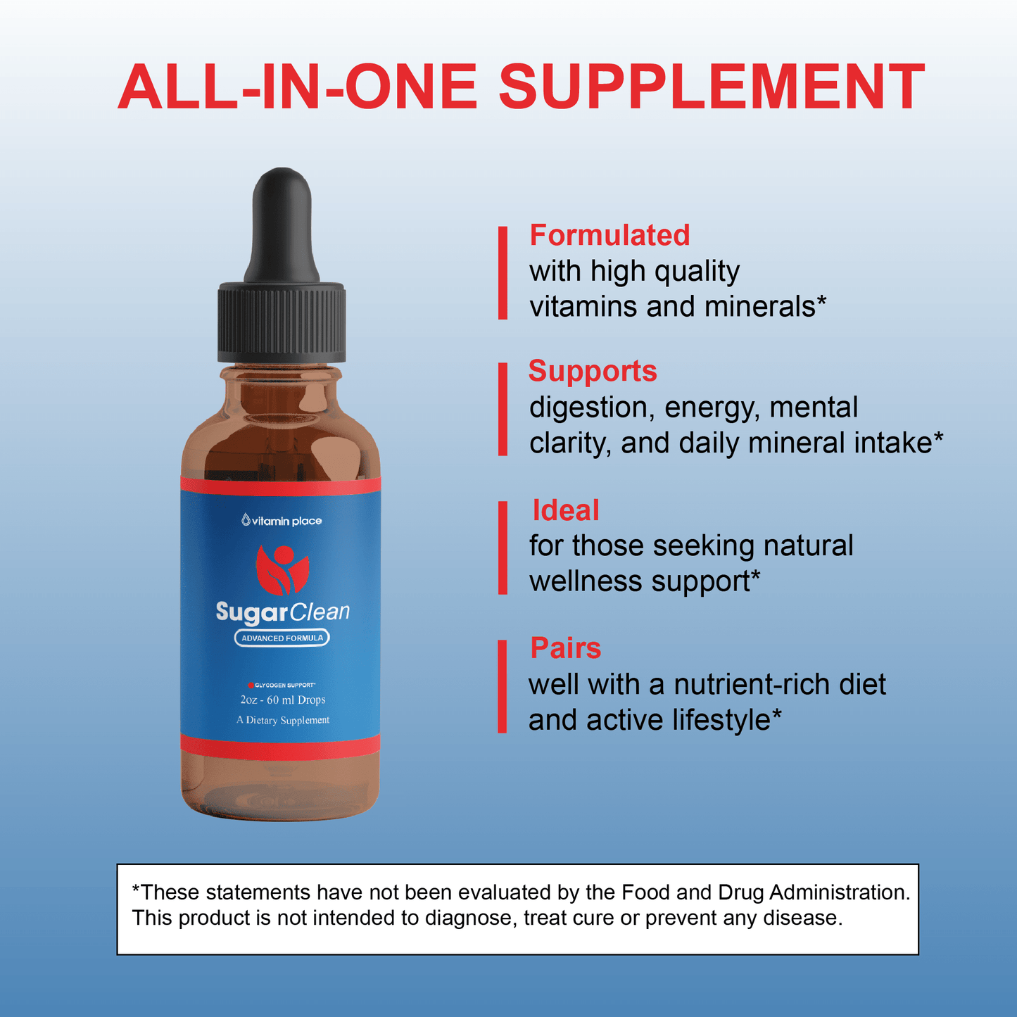Sugar Clean Drops - Vitamin Place - Energy & Circulation