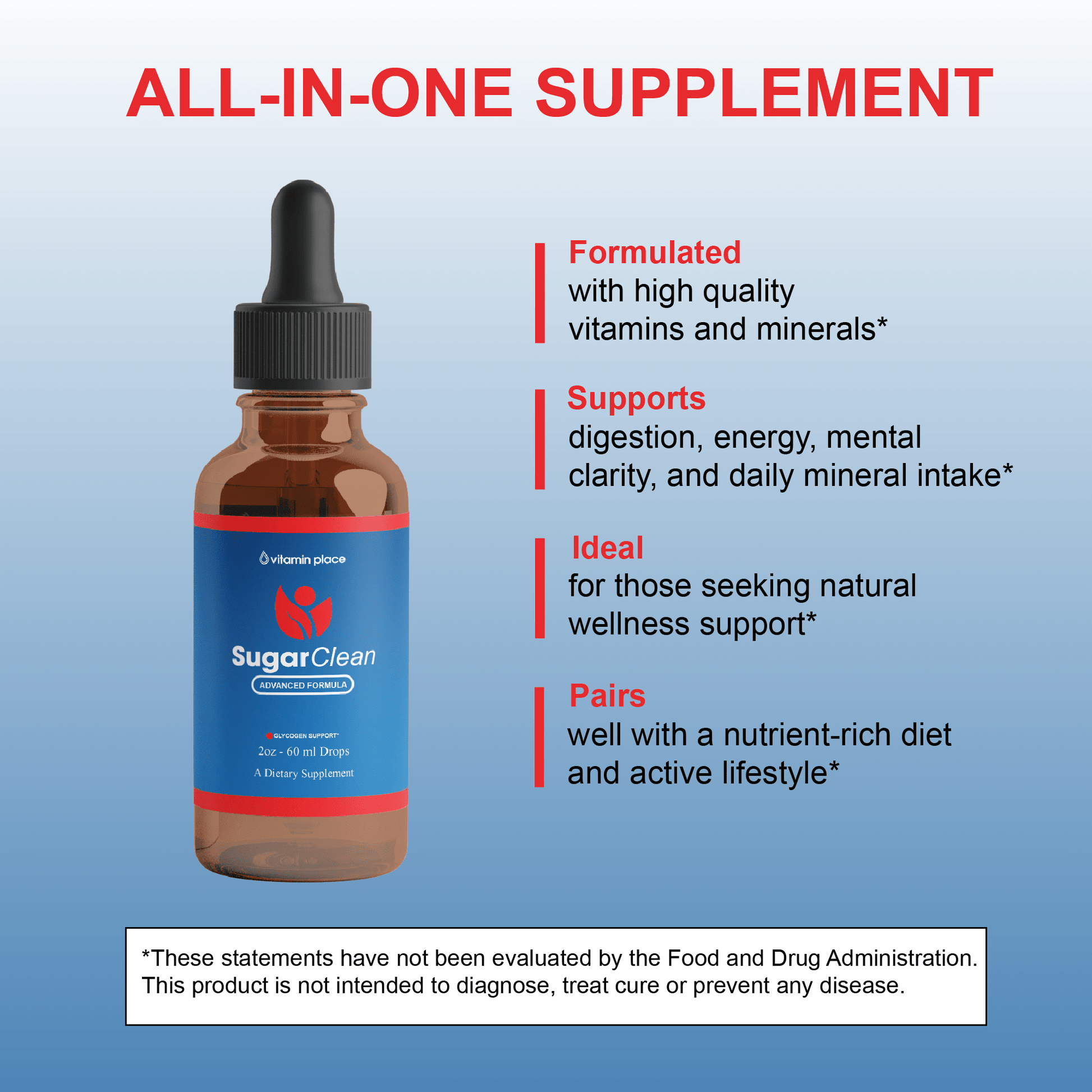 Sugar Clean Drops - Vitamin Place - Energy & Circulation