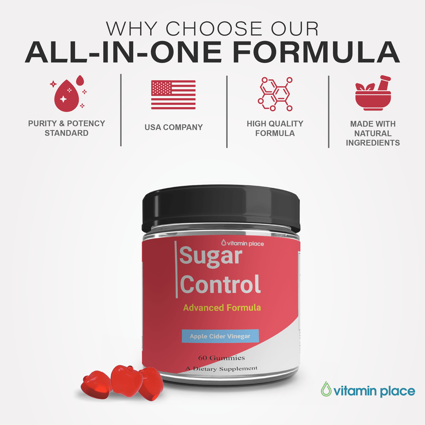 Sugar Control Keto ACV - Vitamin Place - Metabolism & Wellness