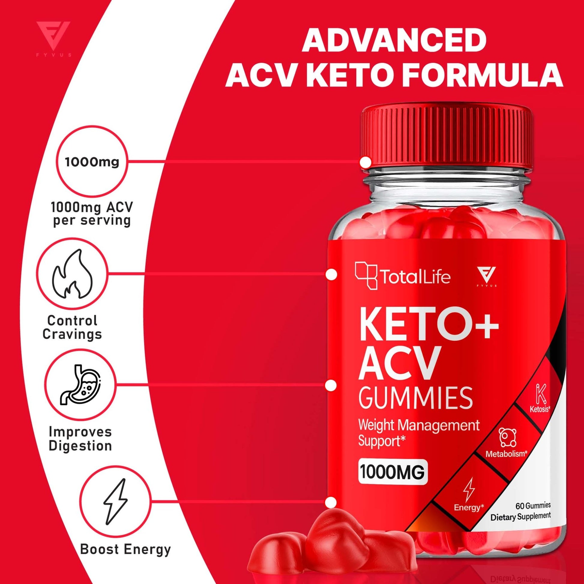 TotalLife - Keto ACV Gummies - Vitamin Place