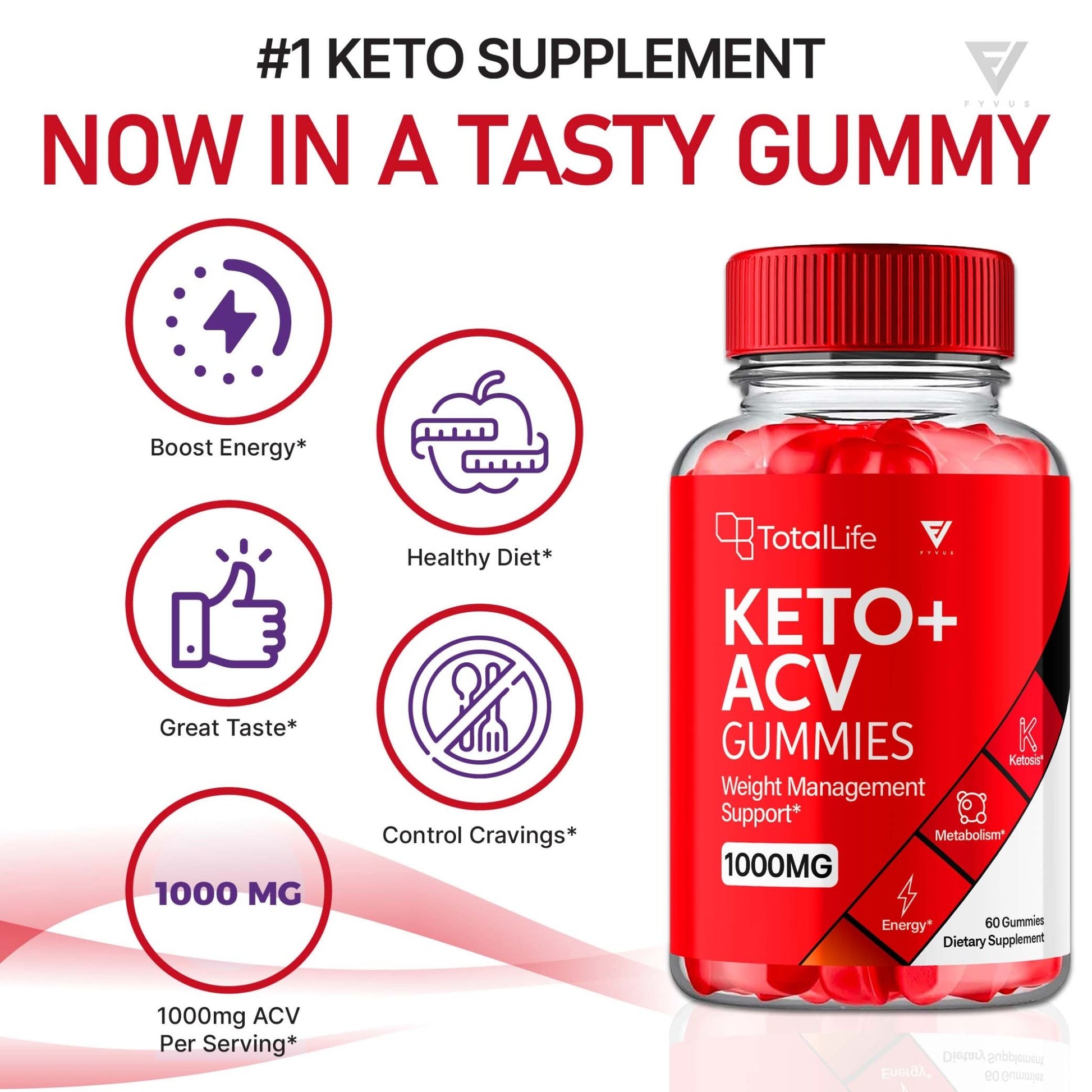 TotalLife - Keto ACV Gummies - Vitamin Place