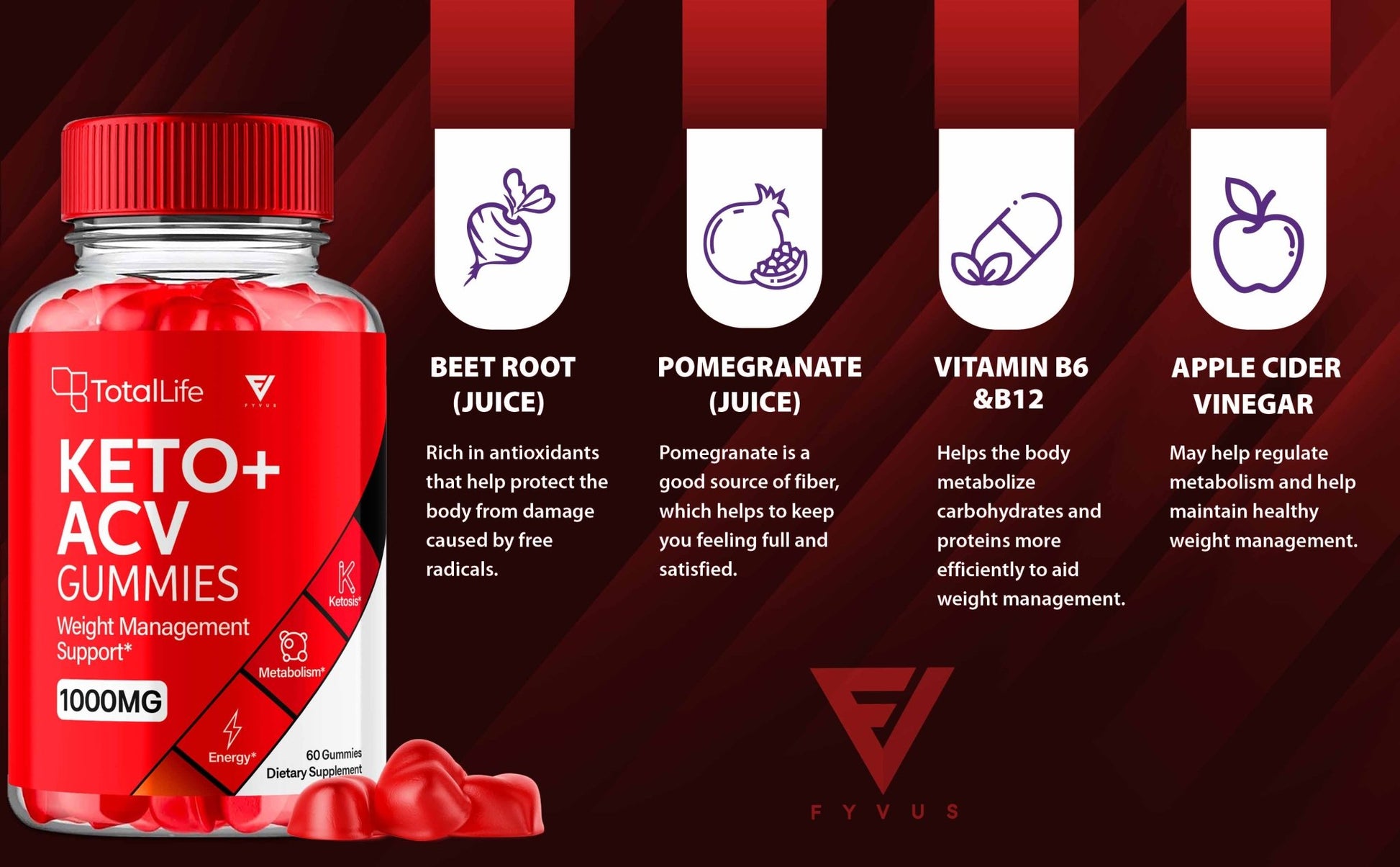 TotalLife - Keto ACV Gummies - Vitamin Place