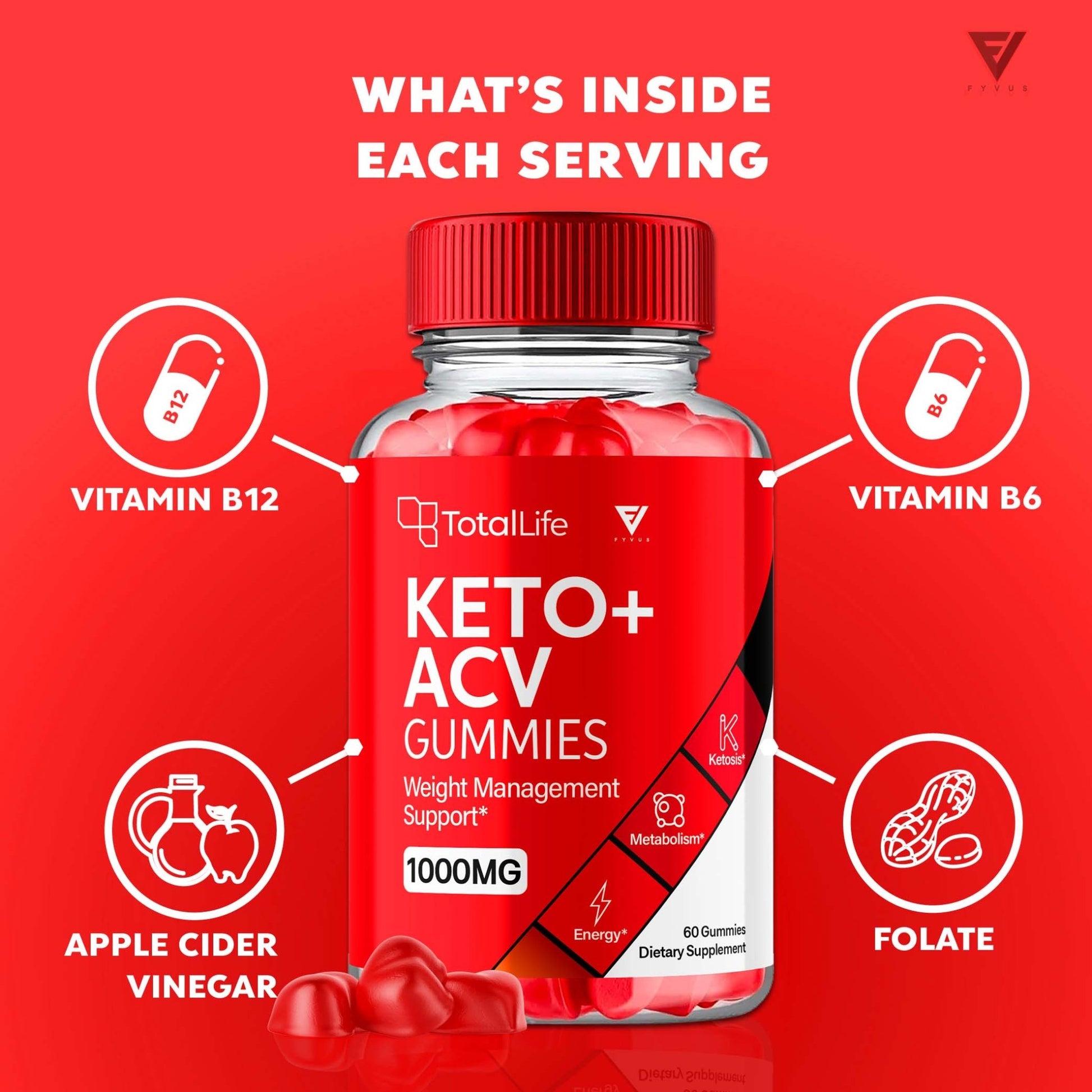 TotalLife - Keto ACV Gummies - Vitamin Place