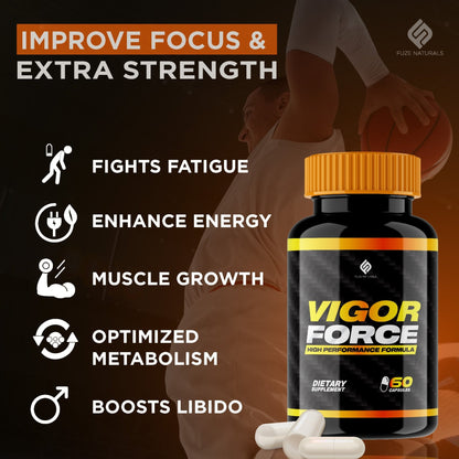 Vigor Force Men’s Wellness Capsules – Energy & Active Lifestyle Support | Vitamin-Place