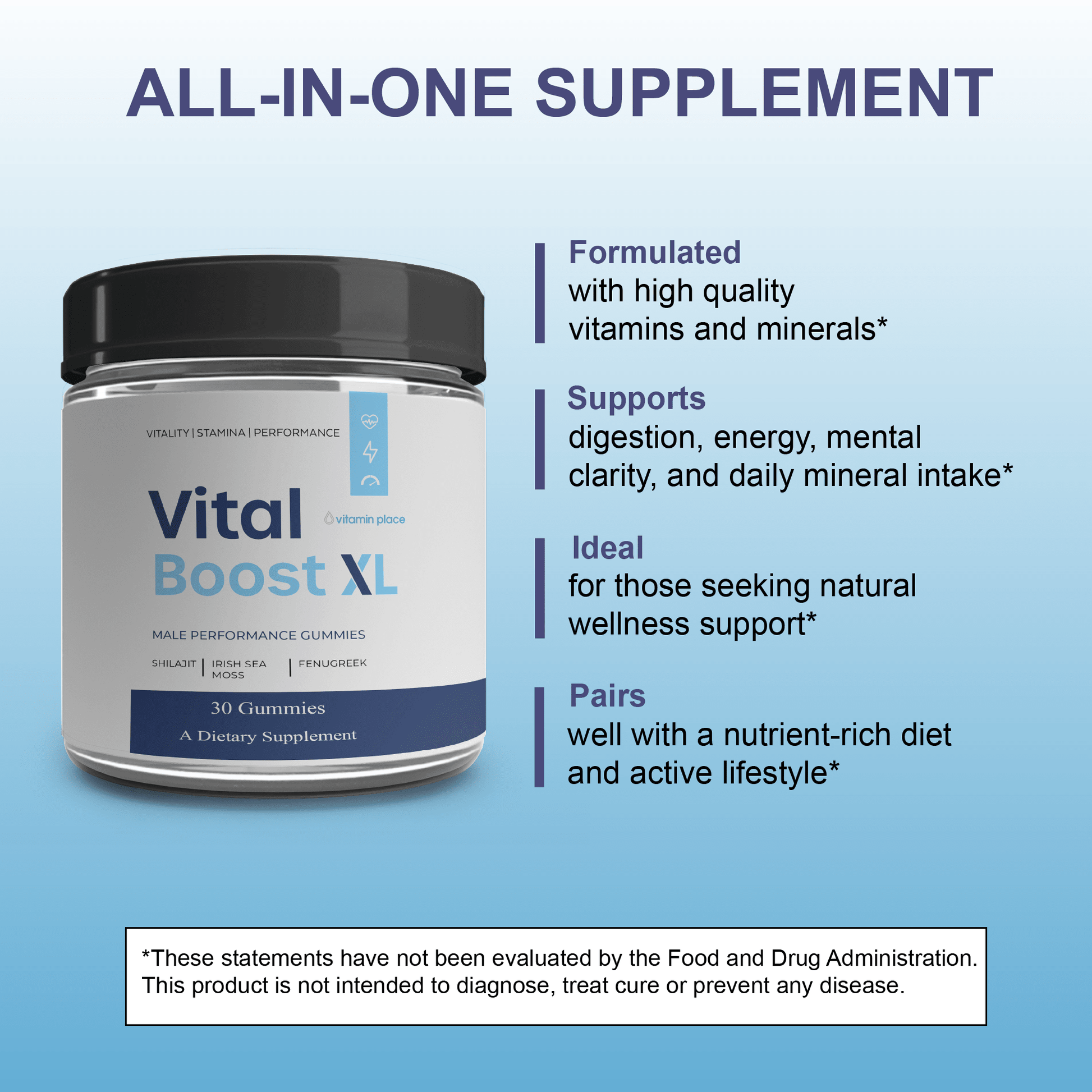 Vital Boost XL Gummies - Vitamin Place - Men's Health