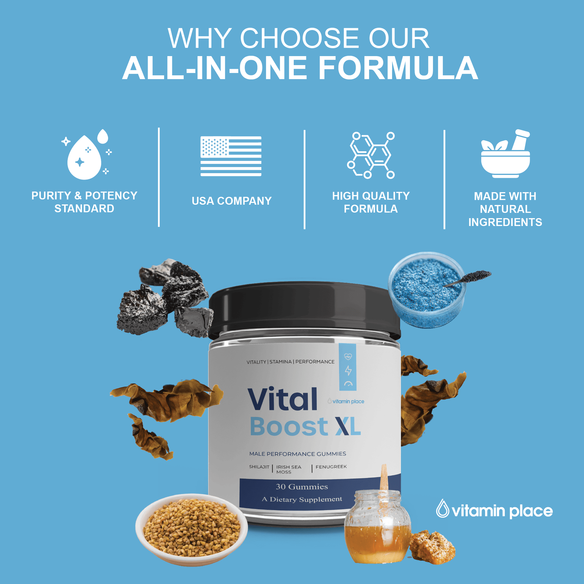 Vital Boost XL Gummies - Vitamin Place - Men's Health