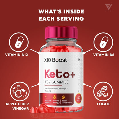 X10 Boost - Keto ACV Gummies - Vitamin Place - Apple Cider Vinegar Gummies