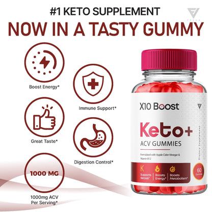 X10 Boost - Keto ACV Gummies - Vitamin Place - Apple Cider Vinegar Gummies