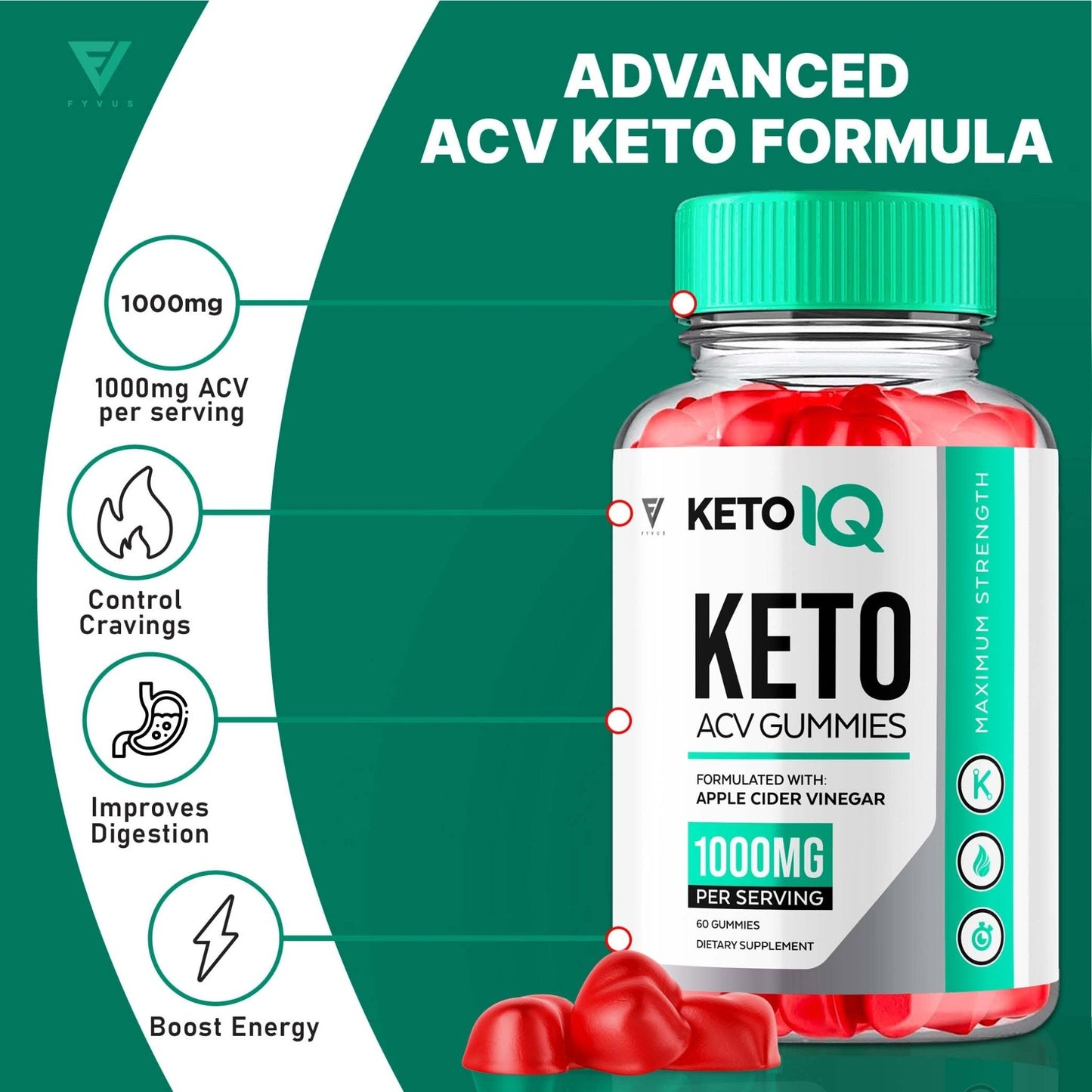 KetoIQ - Keto ACV Gummies - Vitamin Place - Apple Cider Vinegar Gummies