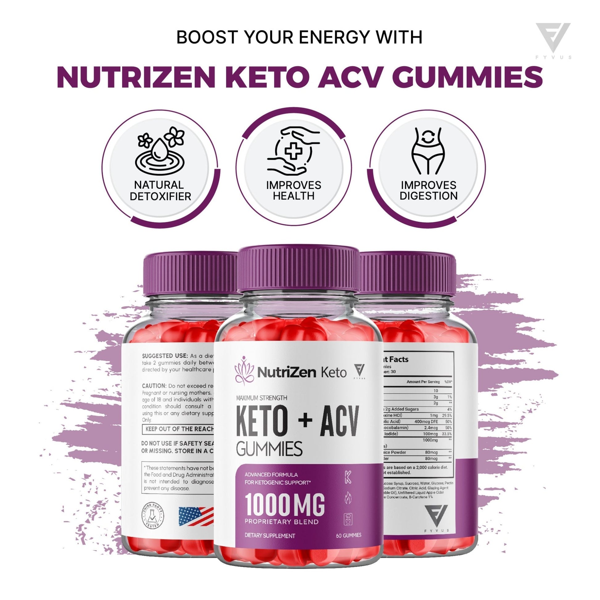 NutriZen Keto - Keto ACV Gummies - Vitamin Place