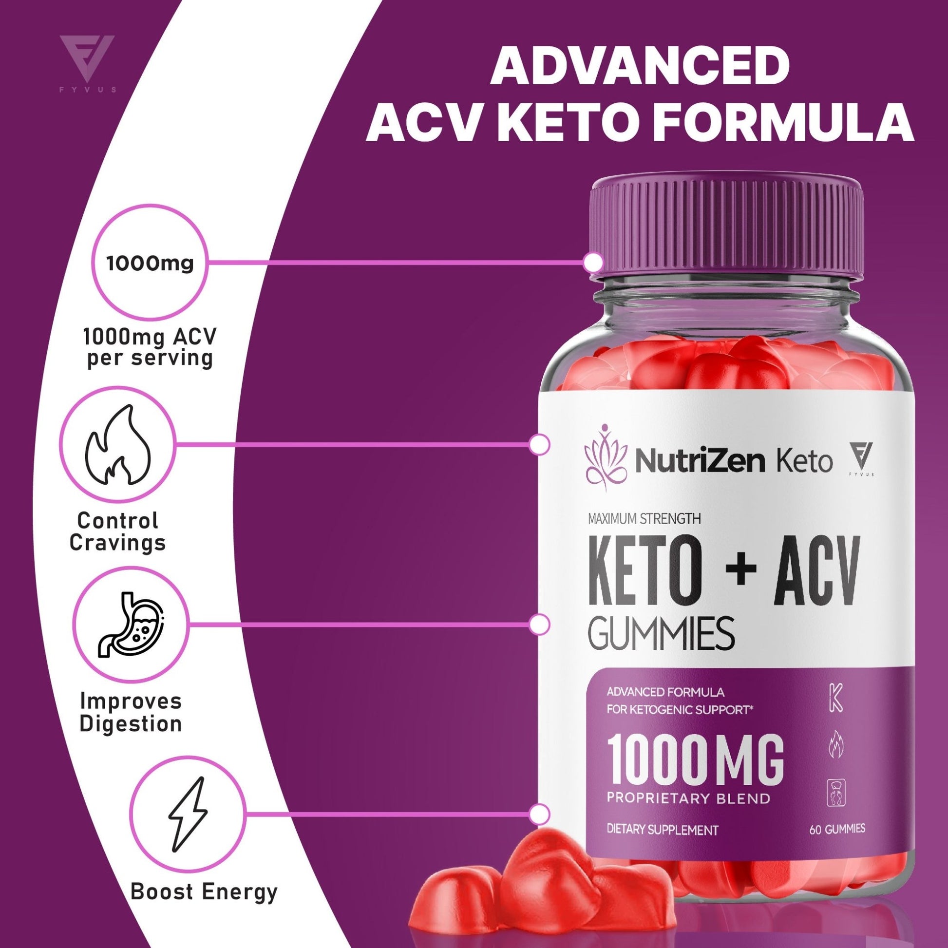 NutriZen Keto - Keto ACV Gummies - Vitamin Place