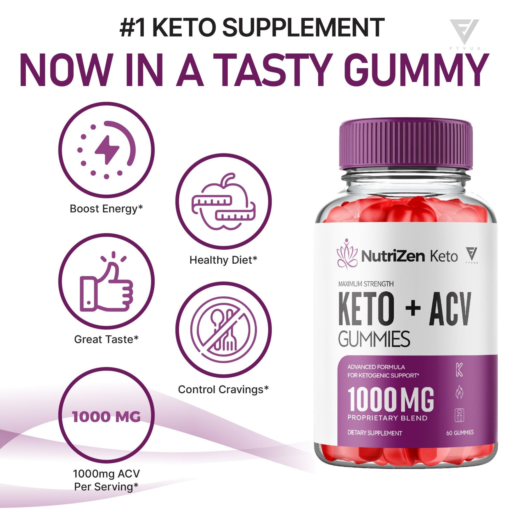 NutriZen Keto - Keto ACV Gummies - Vitamin Place