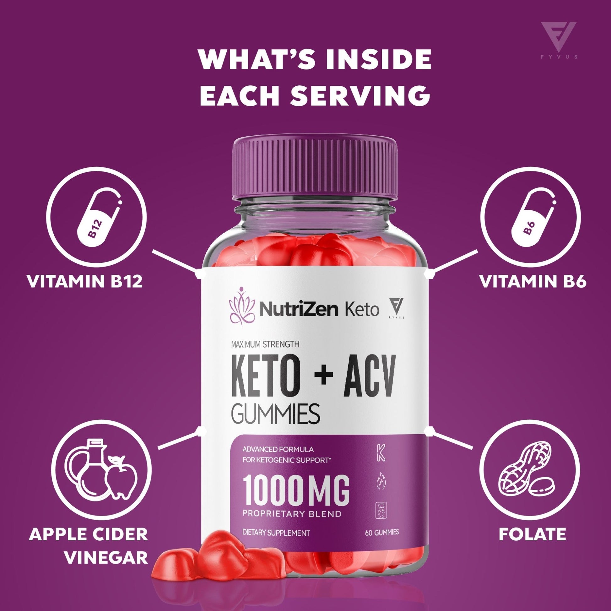 NutriZen Keto - Keto ACV Gummies - Vitamin Place